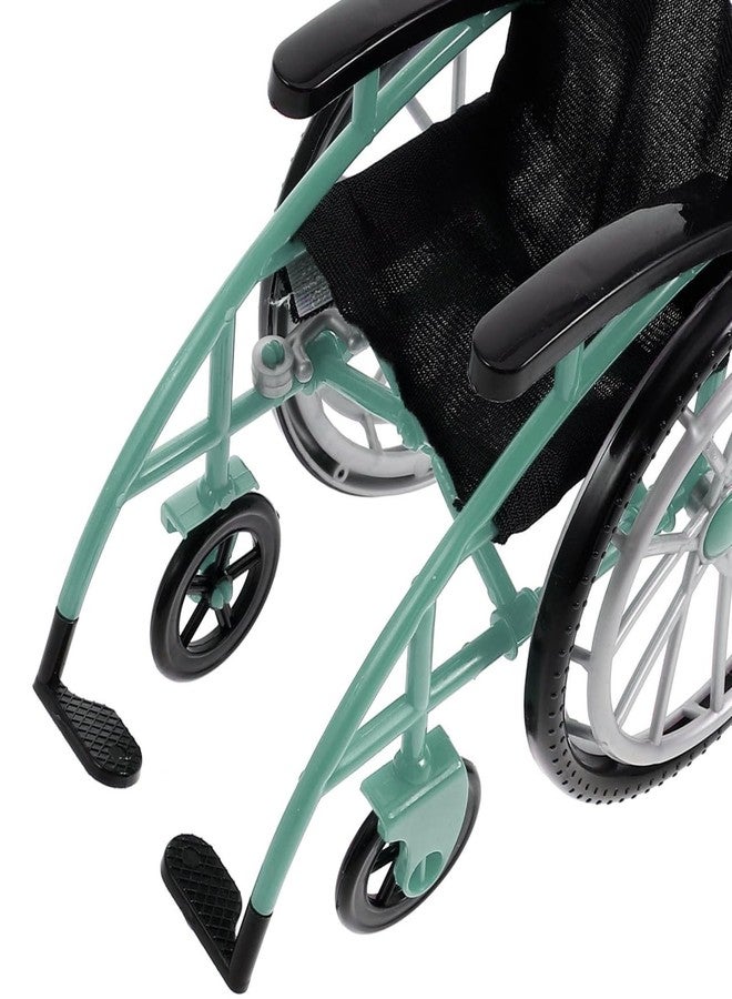 Vaguelly 1set Miniature Wheelchair Model Crutches for Dollhouses Home Decor and Miniature Landscaping Realistic Design and Materials for Display and Collecting - Image 3